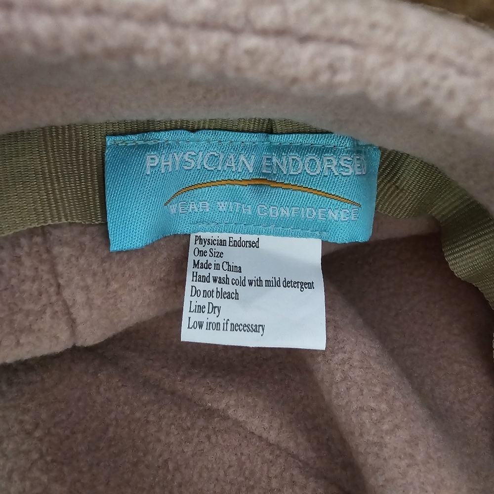 Physician Endorsed UPF Sun Hat with Fleece Ear Flaps Tan Nylon Winter Sun Hat - Picture 8 of 9